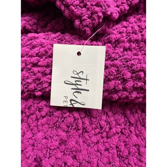 Style & Co Teddy Sweater Top Women's Petite SMALL Purple Soft Relaxed-Fit NEW‎ - Picture 8 of 10